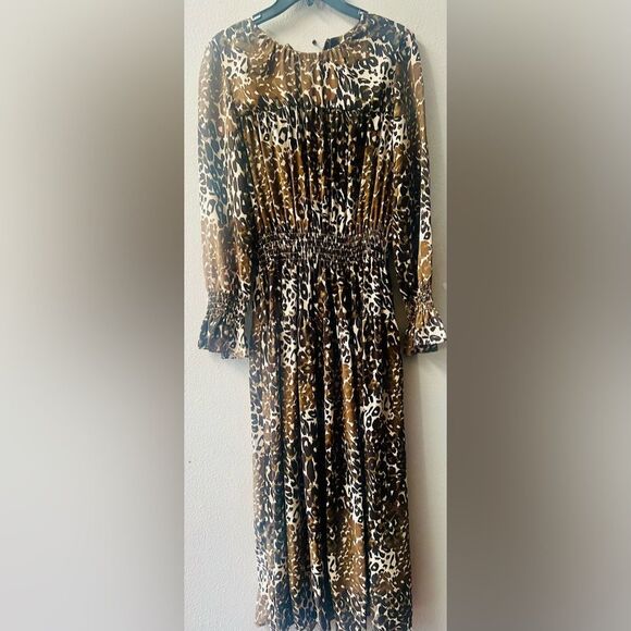 Victor Alfaro Collective Animal Print Midi Dress Women’s Size XS - Picture 3 of 7